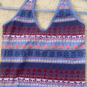 Hollister Geometric Patterned Halter Top